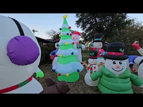 12-foot inflatable Christmas tree: SEASONBLOW 12 FT Giant Inflatable Christmas Tree with built-in lights shown during my hands-on review