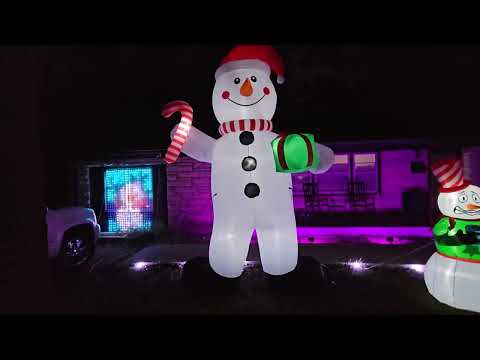 12-foot inflatable snowman: 12-foot tall snowman inflatable shown during my hands-on review
