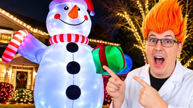 12-foot inflatable snowman: 12-foot tall snowman inflatable shown in my hands-on review