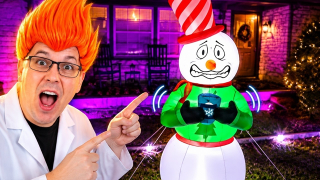 animated snowman inflatable: Elegear 6FT Animated Shivering Snowman Inflatable with Built-in LEDs shown in my hands-on review