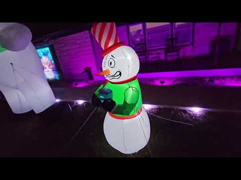 animated snowman inflatable: Elegear 6FT Animated Shivering Snowman Inflatable with Built-in LEDs shown during my hands-on review
