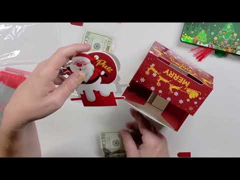 Christmas money holder: Christmas Money Holder / Pull-Out Cash Gift Card Set shown during my hands-on review