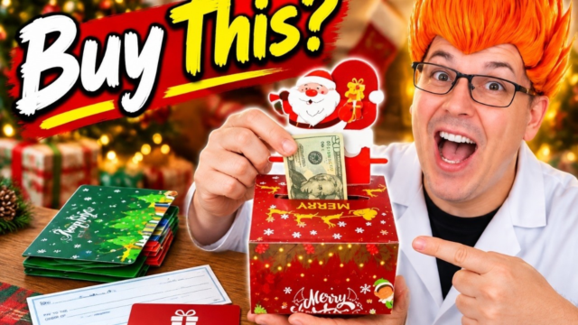 Christmas money holder: Christmas Money Holder / Pull-Out Cash Gift Card Set shown in my hands-on review