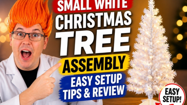small white Christmas tree: National Tree Company 4 ft Pre-Lit Mini Artificial Christmas Tree, White Iridescent Tinsel, 70 Clear Lights, 110 Tips, Include…