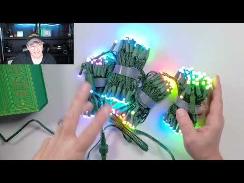 smart Christmas tree lights: Govee Christmas Sparkle String Lights, 99 ft, RGBWIC, 375 Bullet-Head LEDs shown during my hands-on review