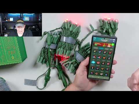 smart Christmas tree lights: Govee Christmas Sparkle String Lights, 99 ft, RGBWIC, 375 Bullet-Head LEDs shown during my hands-on review
