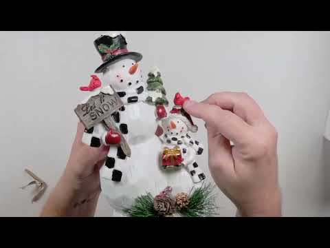 solar snowman decoration: Teresa's Collections Solar Snowman Decoration shown during my hands-on review