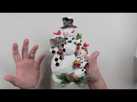 solar snowman decoration: Teresa's Collections Solar Snowman Decoration shown during my hands-on review